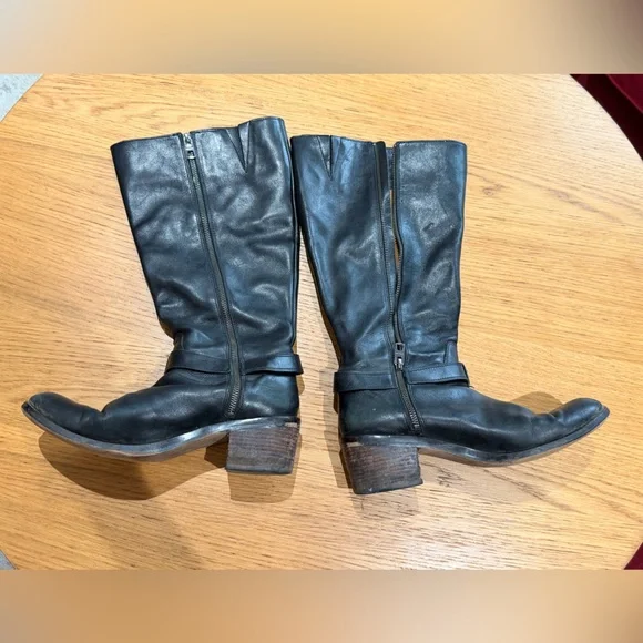 Coach Black Leather Heeled Boots - Picture 3 of 7